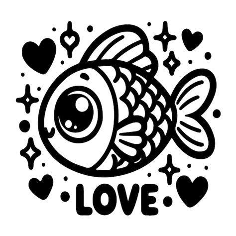 Arte De Peces Diseño Vectorial Vector Premium