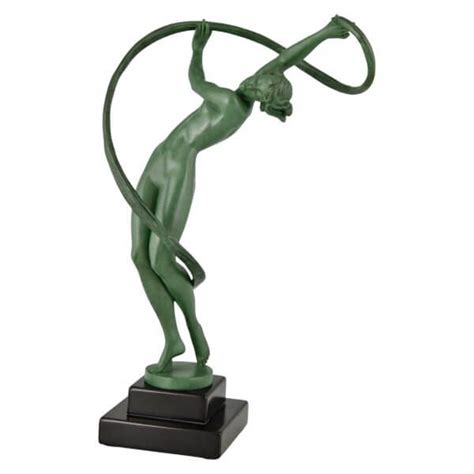 Art Deco Sculpture Nude Dancer Tourbillon Deconamic