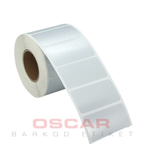 Silver Mat Etiketler Oscar Silver Mat Barkod Etiketi X Adet