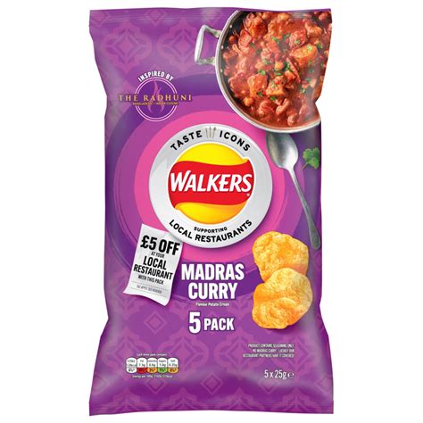 Walkers Madras Curry Crisps X G Co Op