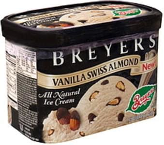 Breyers Vanilla Swiss Almond All Natural Ice Cream - 1.75 QT, Nutrition ...