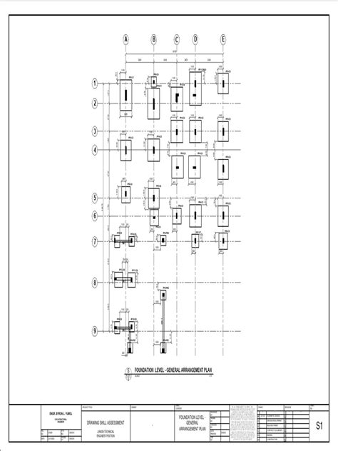 Foundation Layout - General Arrangement Plan | PDF | Written Communication