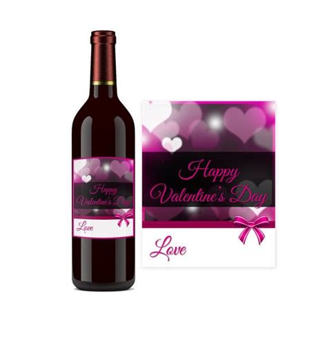 Instant Download Wine Printable Label Valentines Day Labels Happy