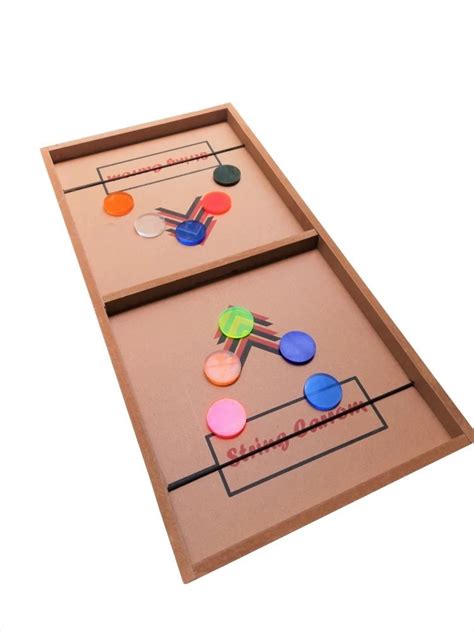 Wood String Carrom Fastest Finger Slingpuck Board Game Number Of