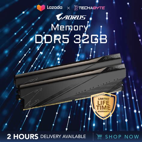 FAST SHIP GIGABYTE AORUS DDR5 32GB 2x16GB 5200MHz Memory Kit