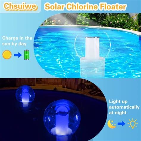 Flotador De Cloro Para Piscina Flotador De Cloro Con Luces De Llama