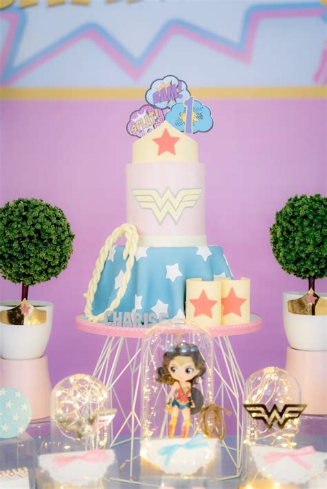 Karas Party Ideas Pastel Wonder Woman Birthday Party Karas Party Ideas