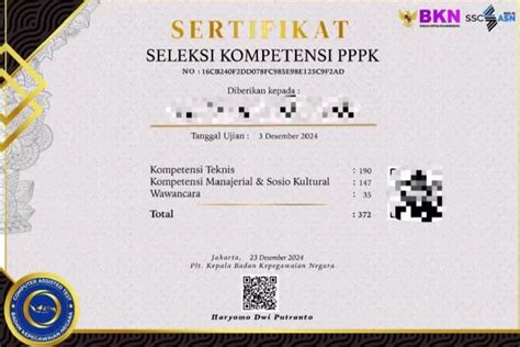 Penting Link Dan Cara Download Sertifikat Skt Peserta Yang Lulus Seleksi Pppk 2024 Tahap I