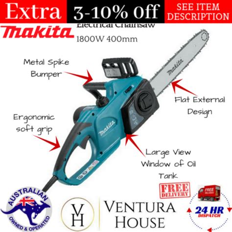 Makita Electric Chainsaw 1800w 400mm New Genuine Corded 16 Tool Metal