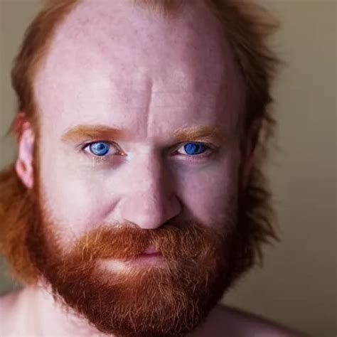 Photograph Of A Shirtless Very Hairy Balding Blue Stable Diffusion