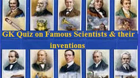 Scientists And Their Inventions Chart