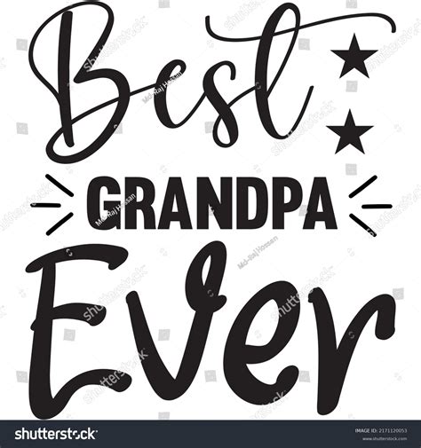 Best Grandpa Ever Tshirt Design Vector Stock Vector Royalty Free