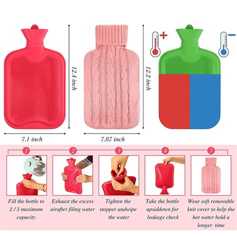 Rubber 2L Hot Water Bottle With Knitted Cover For Cramps Pain Relief Suppliers Company Suzhou