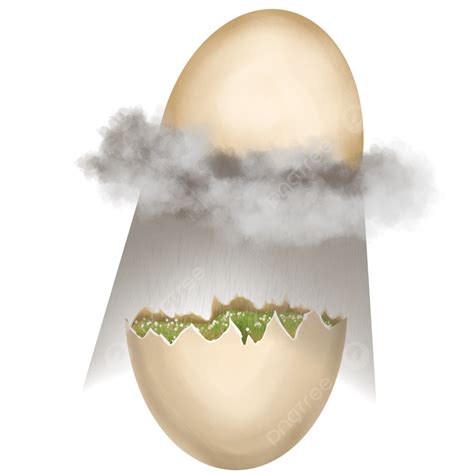 Crack Egg With Cloud Egg Cloud Crack Png Transparent Clipart Image