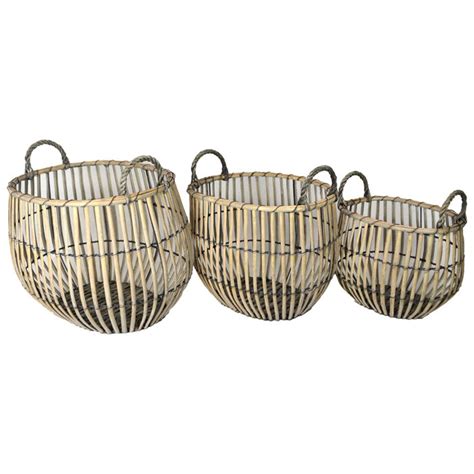 Baskets Willow Oval Set 3 Daydream Leisure Furniture