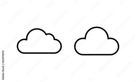 Cloud icon vector. cloud sign and symbol vector de Stock | Adobe Stock