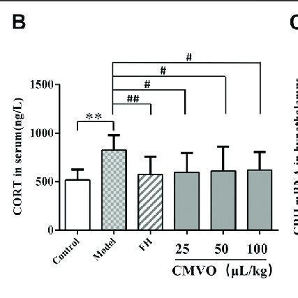 Effects Of Cmvo Treatment On Acth A And Cort B Levels N And