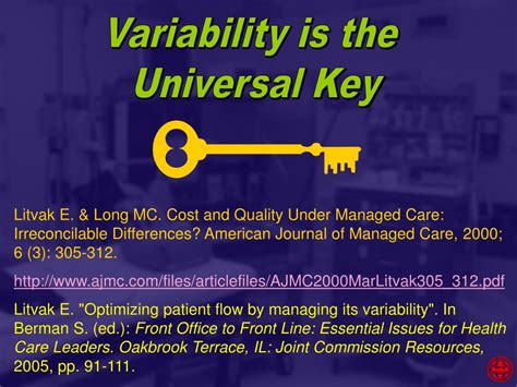 Ppt Improving Patient Flow By Managing Variability Powerpoint