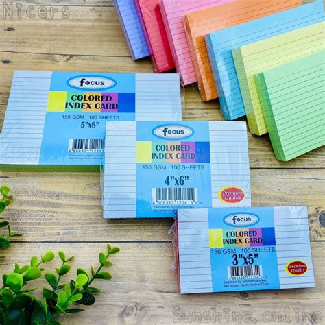 colored index card xxx  sheets gsm shopee philippines