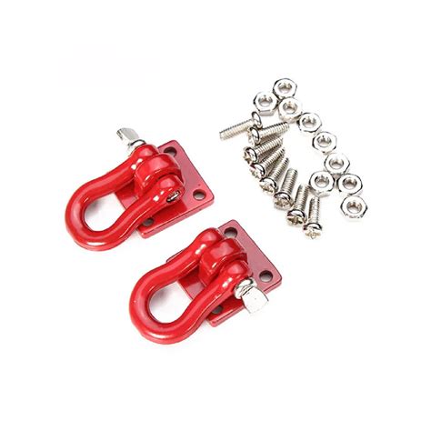 1pair Metal Tow Trailer Hook Shackles Set For 1 10 RC Crawler Car Buggy