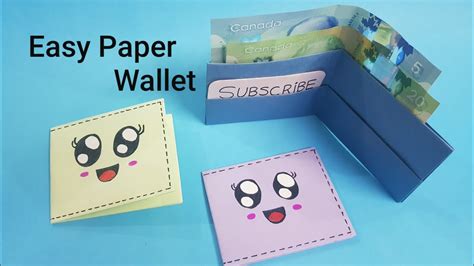 Paper Wallet How To Make Paper Wallet Diy Origami Wallet Simple