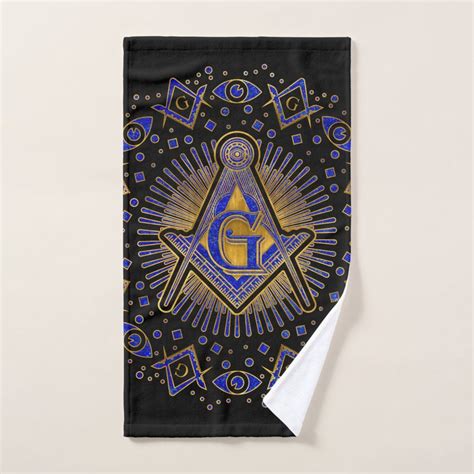 Freemasonry Symbol Square And Compasses Bath Towel Set Zazzle Freemasonry Symbols Towel Set