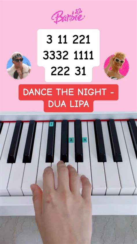 Dance The Night Dua Lipa Barbie Movie Ost Piano Tutorial