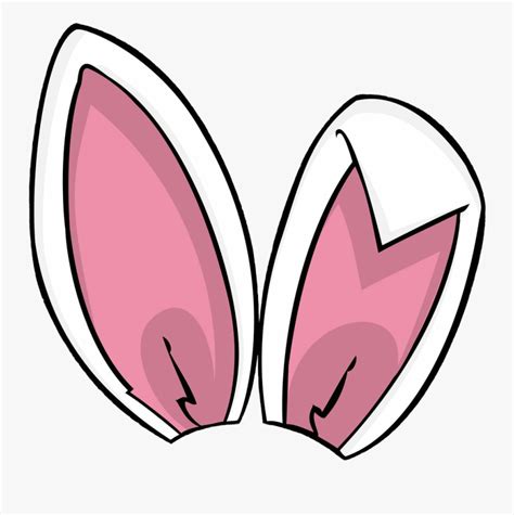 Bunny Rabbit Ears Features Face Head Pink White Girly Bunny Ears