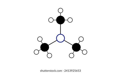 Trimethylamine Molecule Structural Chemical Formula Ballandstick Stock ...