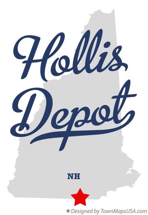 Map of Hollis Depot, NH, New Hampshire