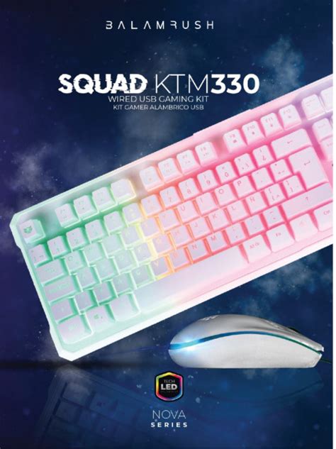 Kit Gamer De Teclado Y Mouse Balam Rush Squad Ktm Al Mbrico Usb