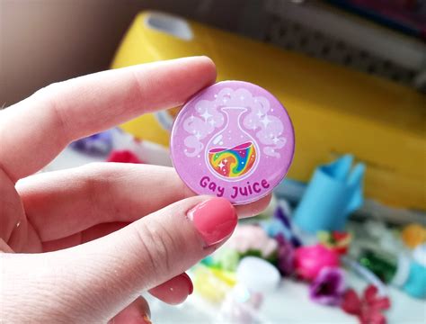 Gay Juice Magic Potion Lgbtqia Button Badge Etsy