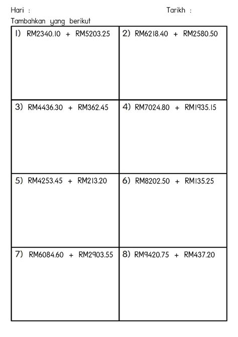 Latihan Matematik Tahun 4 Tajuk Wang Part 1 Cikgu Mohd Fadli Salleh