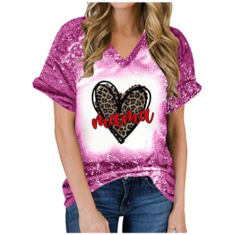 Viikei Womens Festival Tops Mothers Day Gift Tee Stylish Mamas Heart