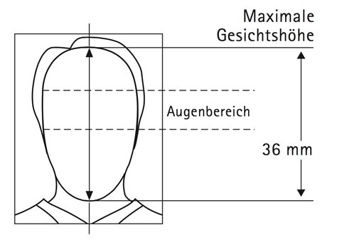 Biometrisches Passbild Vorlage