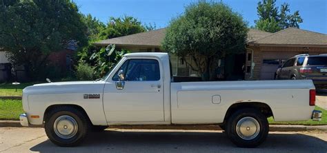 1990 Dodge D250 Pickup White Rwd Automatic D200 Classic Dodge D250 1990 For Sale