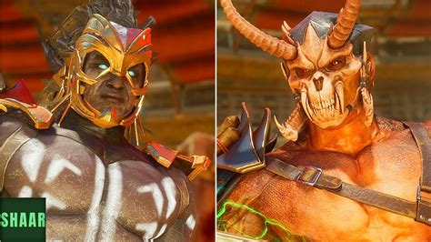 Mortal Kombat 11 Kotal Kahn Vs Shao Kahn All Intros Dialogues Youtube