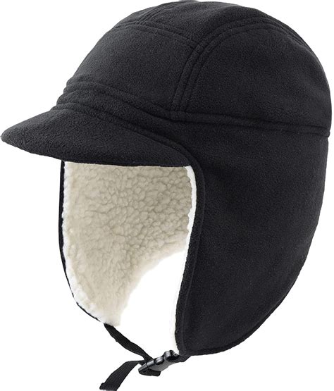 Grnshts Winter Trapper Hat Windproof Hunting Ski Hat With Visor Warm