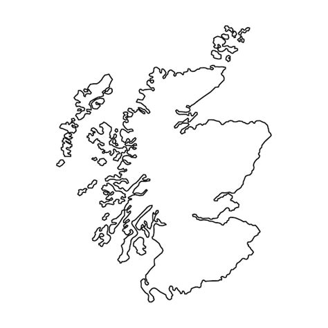 Schottland Uk Region Karte Vektor Illustration Premium Vektor