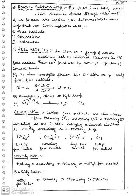 Organic Chemistry Some Basic Principle Handwritten Notes For Th