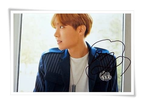 Bts J Hope Autographed Signed Original Photo 46 Inches Collection