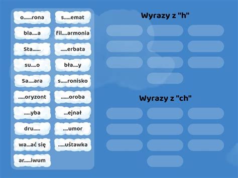 Ortografia H Czy CH Group Sort