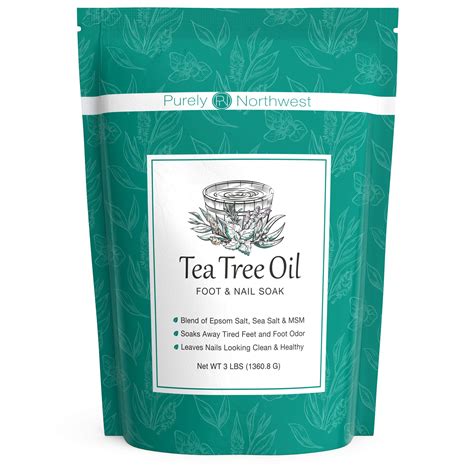 3 Pounds-Tea Tree, Peppermint, MSM with Epsom Salt Soothes Burning & Itching from Athletes Foot ...