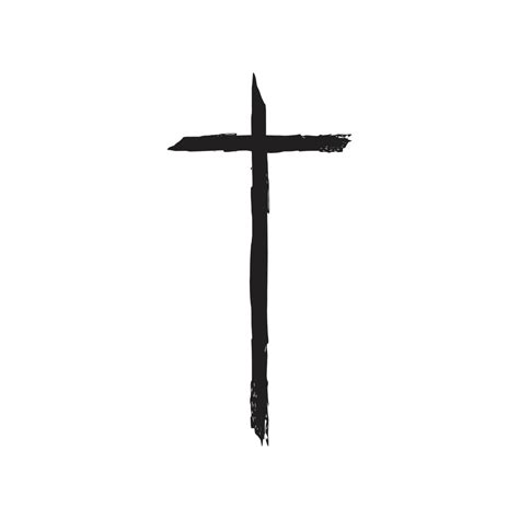 Christian Cross Grunge Vector Illustration Black Vector Element Vector