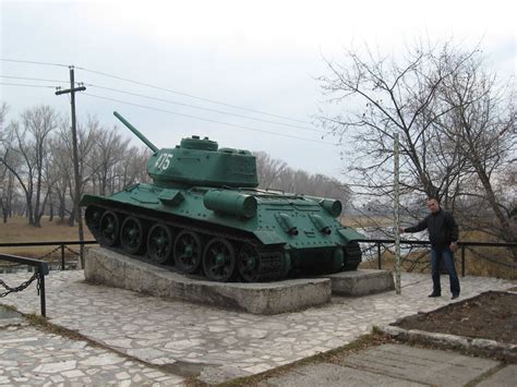 Танк - Т-34, Республика Хакасия, Усть-Абаканский район, рп. Усть-Абакан ...