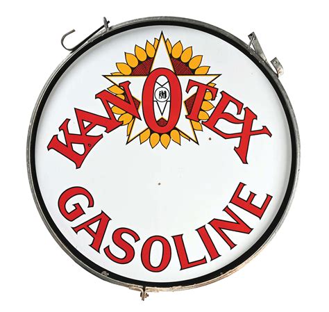 Lot Detail KANOTEX GASOLINE PORCELAIN SERVICE STATION SIGN W