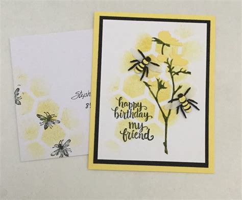 Two Cards With Flowers And Bees On Them One Is For Someone S Birthday