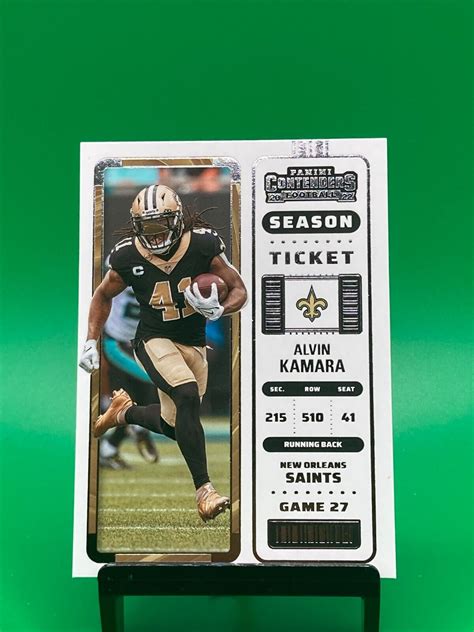 Alvin Kamara Panini Contenders Football New Orleans Saints Ebay