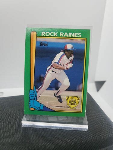 Tim Rock Raines Montreal Expos 1990 Topps Active Career Batting Leaders