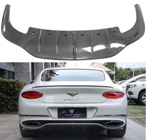 Real Carbon Fiber Rear Bumper Lip Diffuser Spoiler For Bentley